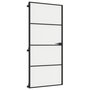 Voir la diapositive 5 : VIDAXL Porte interieure mince noir 93x201,5 cm verre trempe aluminium