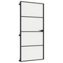 Voir la diapositive 5 : VIDAXL Porte interieure mince noir 93x201,5 cm verre trempe aluminium