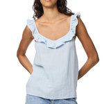 Pieces Top Bleu Femme Pieces Astina. Coloris disponibles : Bleu