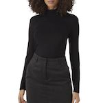 Vero Moda T Shirt Col Roulé  Femme Vero Moda Alberte. Coloris disponibles : Noir