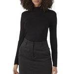 Vero Moda T Shirt Col Roulé  Femme Vero Moda Alberte. Coloris disponibles : Noir