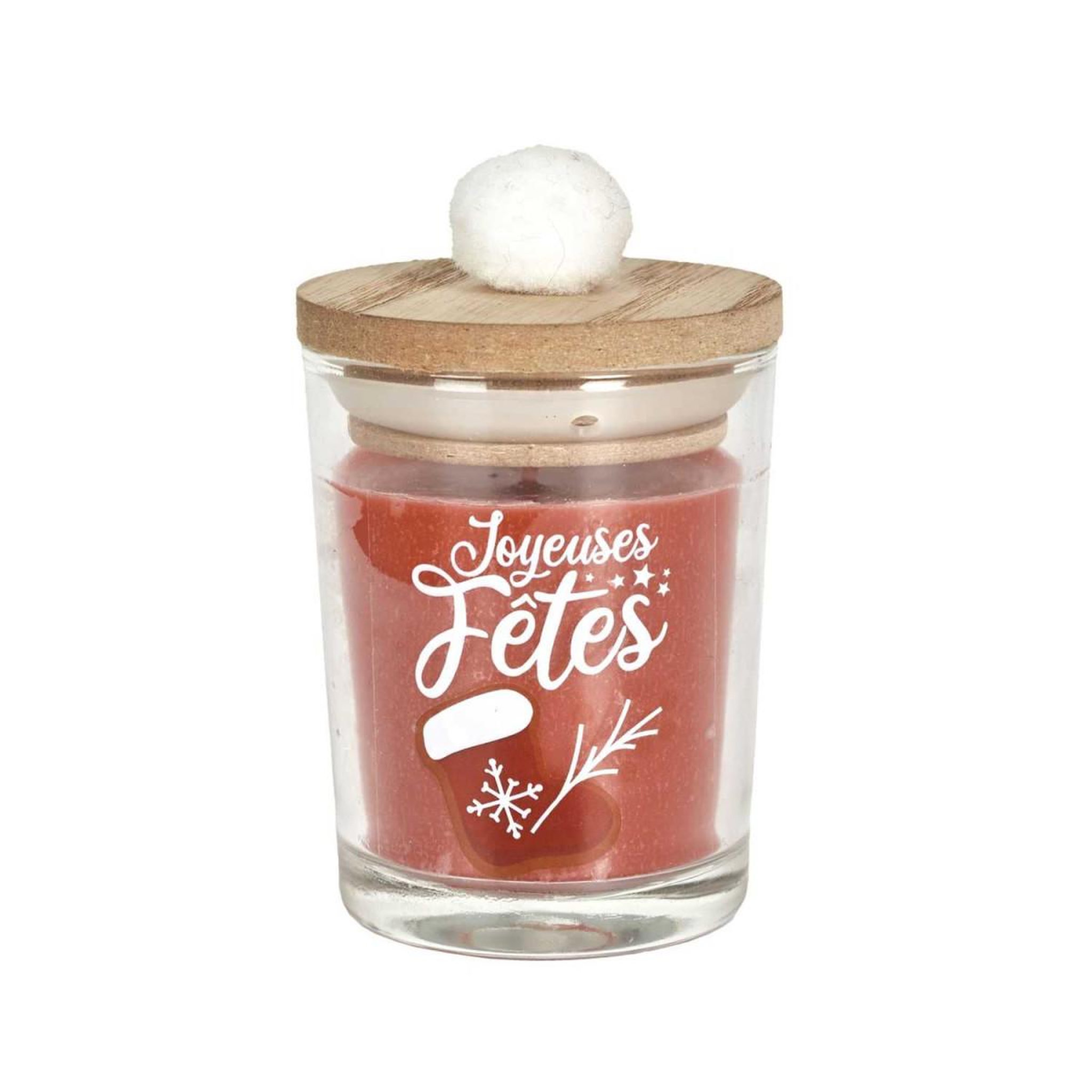 Voir la diapositive 2 : The Home Deco Factory Lot de 2 bougies parfumées  joyeuses fêtes  45g sapin