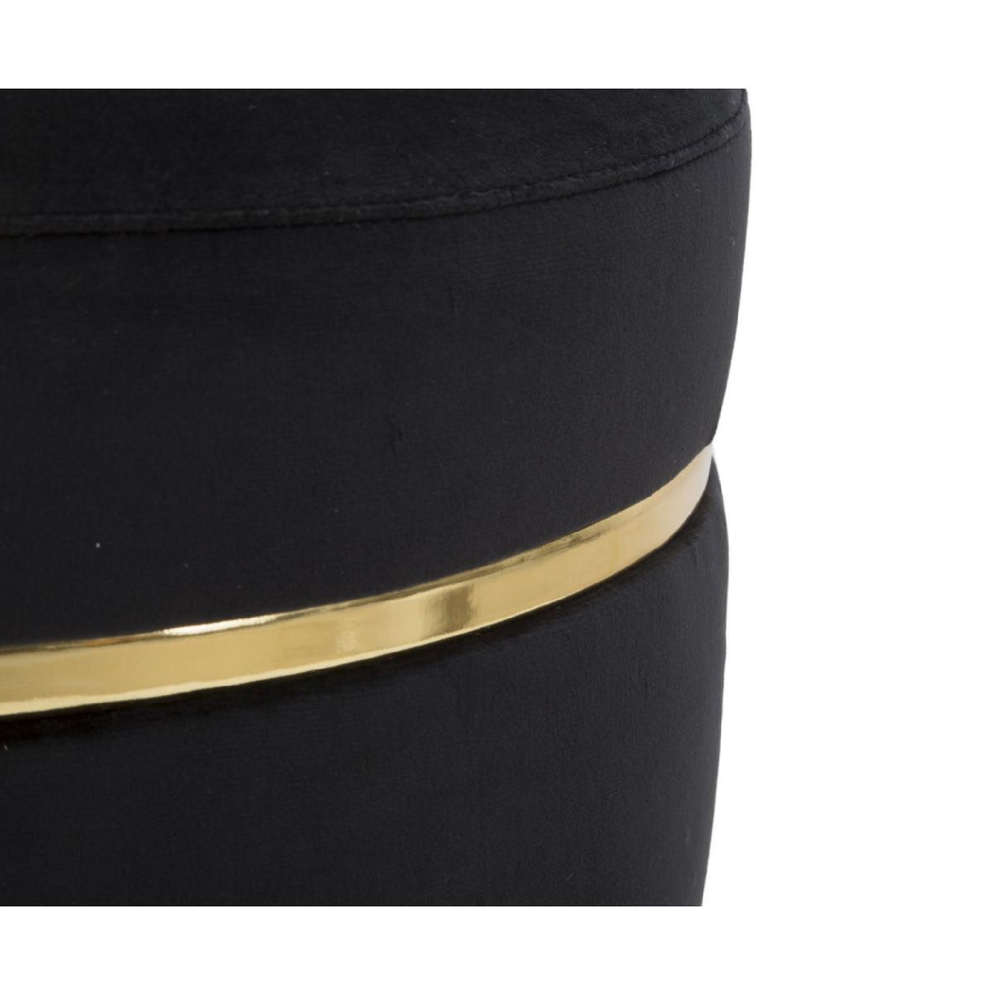 Voir la diapositive 4 : Paris Prix Tabouret design en velours  paris  40cm noir