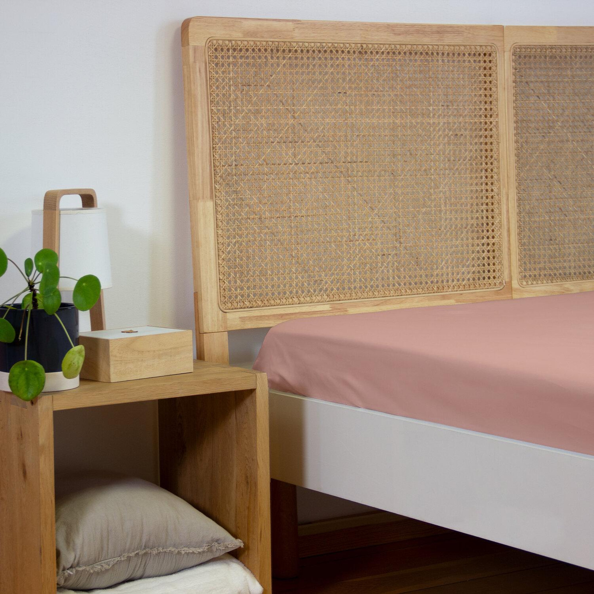 Voir la diapositive 1 : Home collection Drap housse 100% percale de coton 65fils, mura