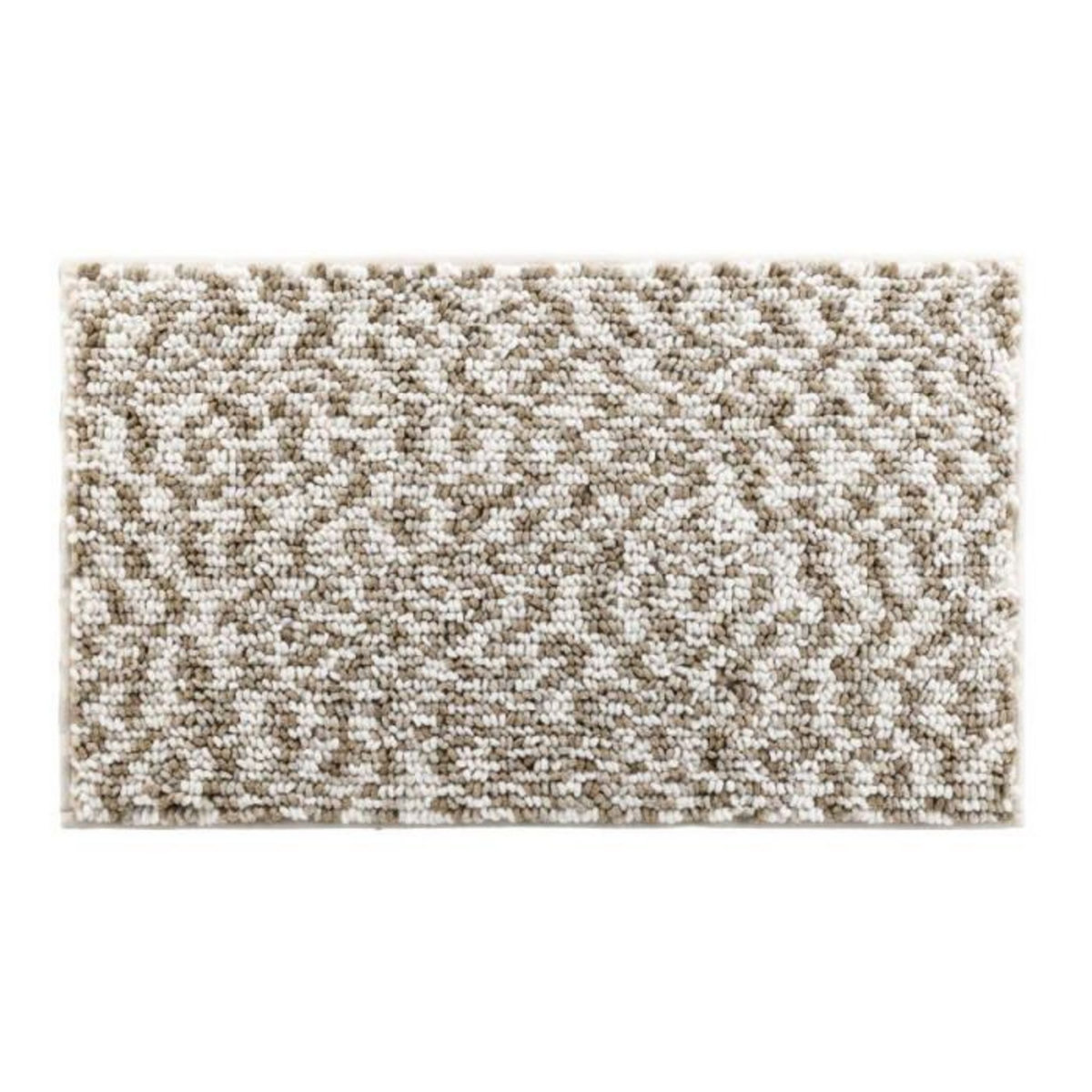 Paris Prix Tapis de Bain  Friza  45x75cm Blanc & Marron