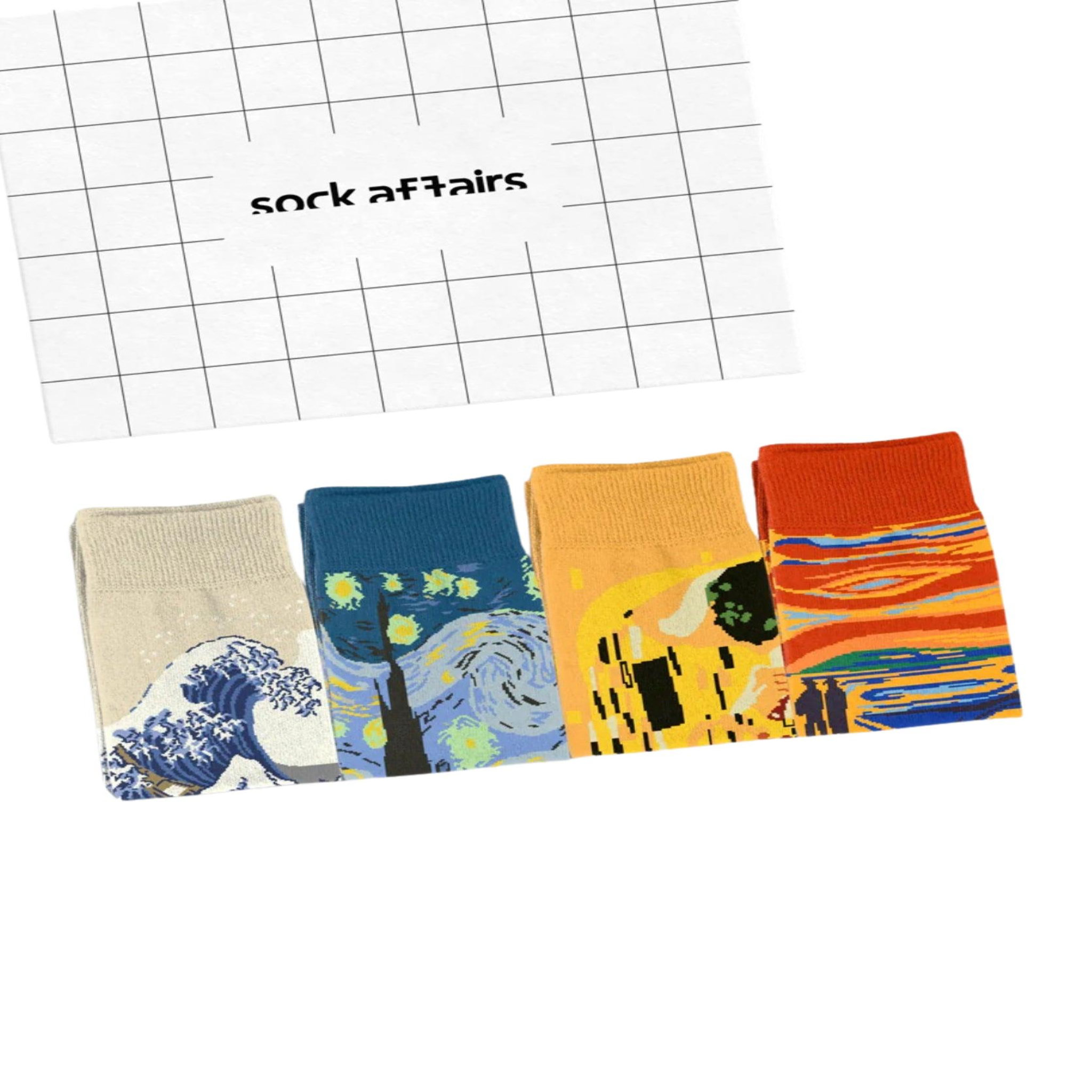 SOCK AFFAIRS Coffret chaussettes chefs-d'oeuvre de la peinture. Coloris disponibles : Multicolore