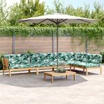 VIDAXL Salon palette de jardin avec coussins 5pcs bois d'acacia massif