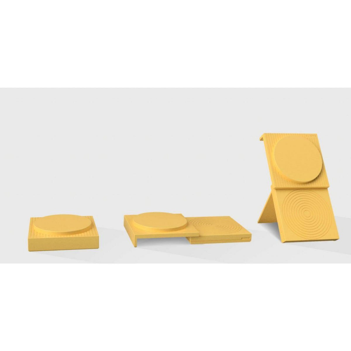 CASYX Chargeur 2 en 1  Charge rapide Qi2 USB C jaune