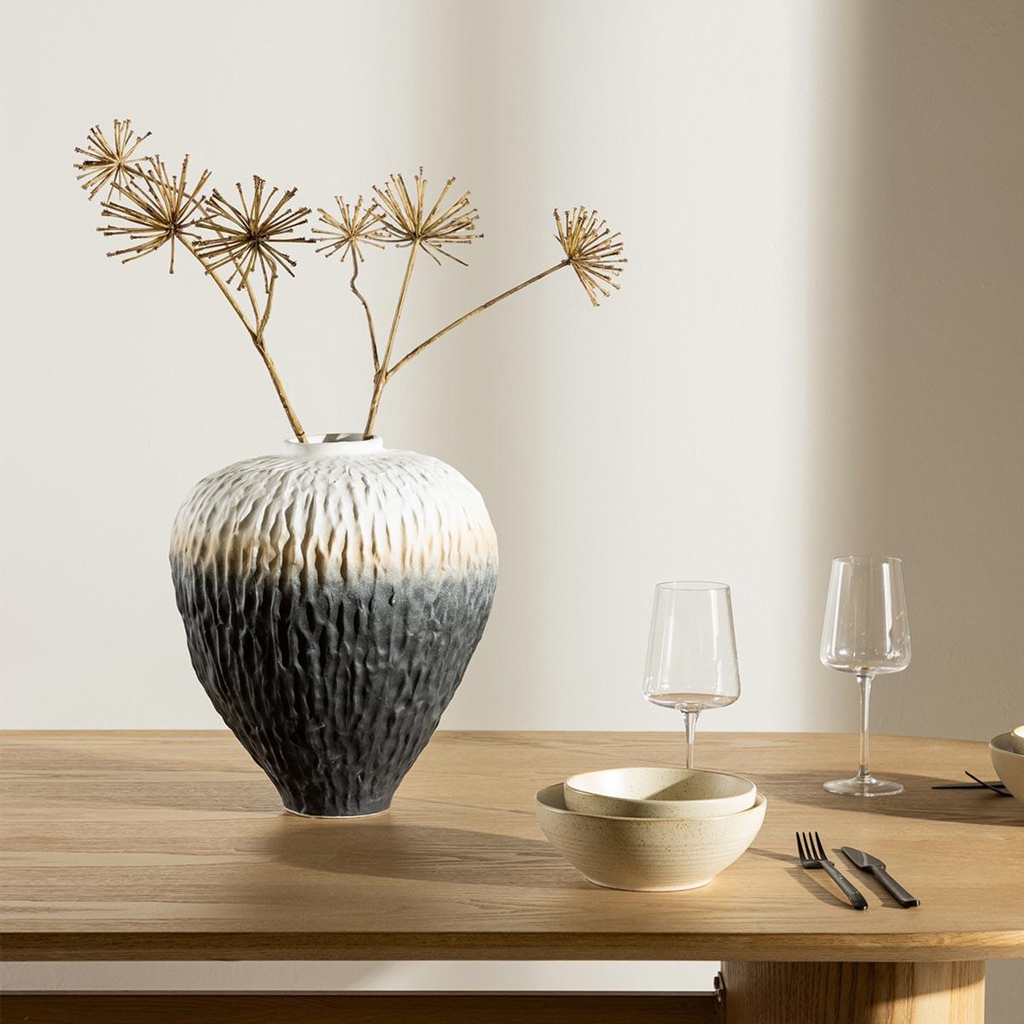 Voir la diapositive 2 : Paris Prix Vase déco tricolore  pane  34cm multicolore
