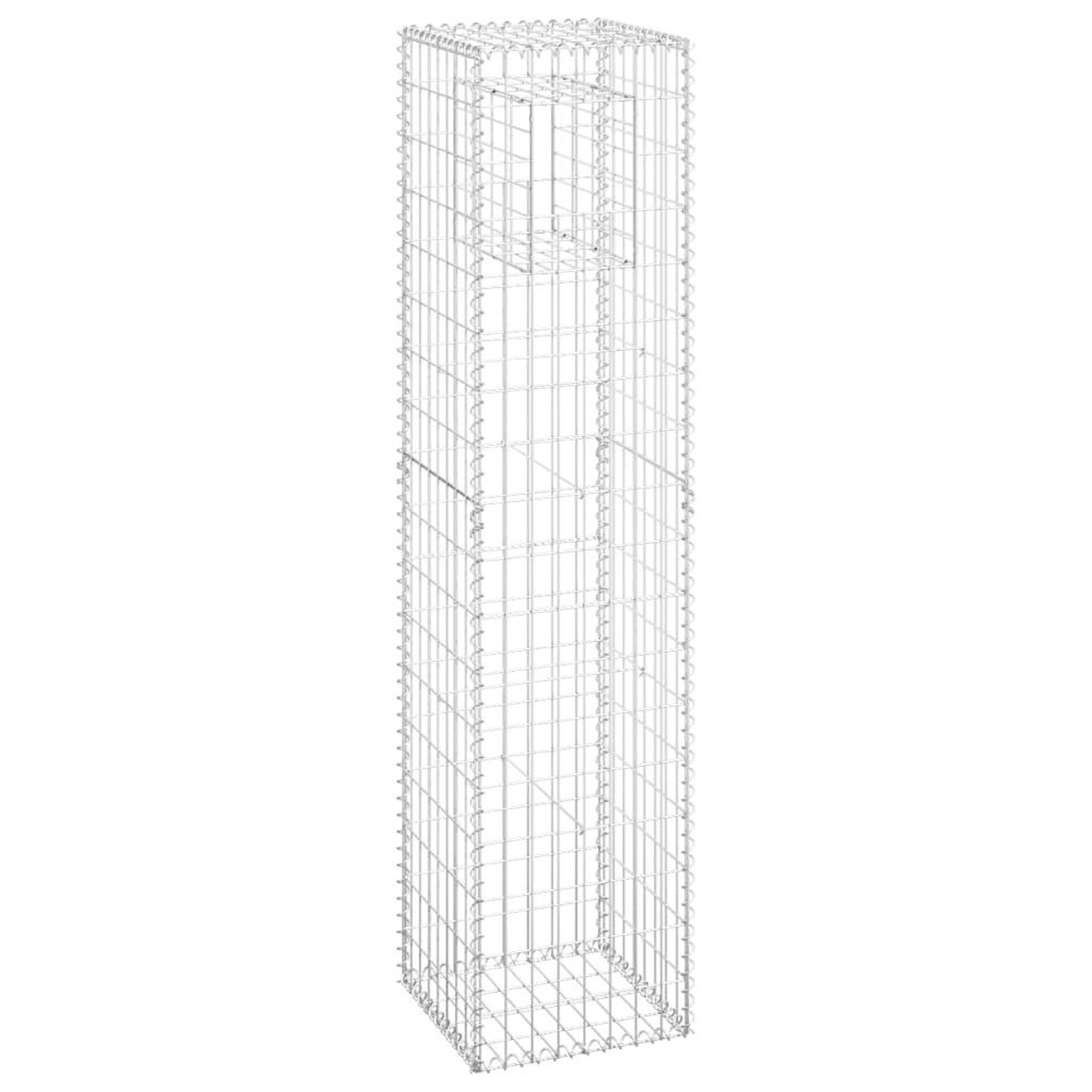 Voir la diapositive 3 : VIDAXL Poteaux a panier de gabion 2 pcs 40x40x180 cm Fer