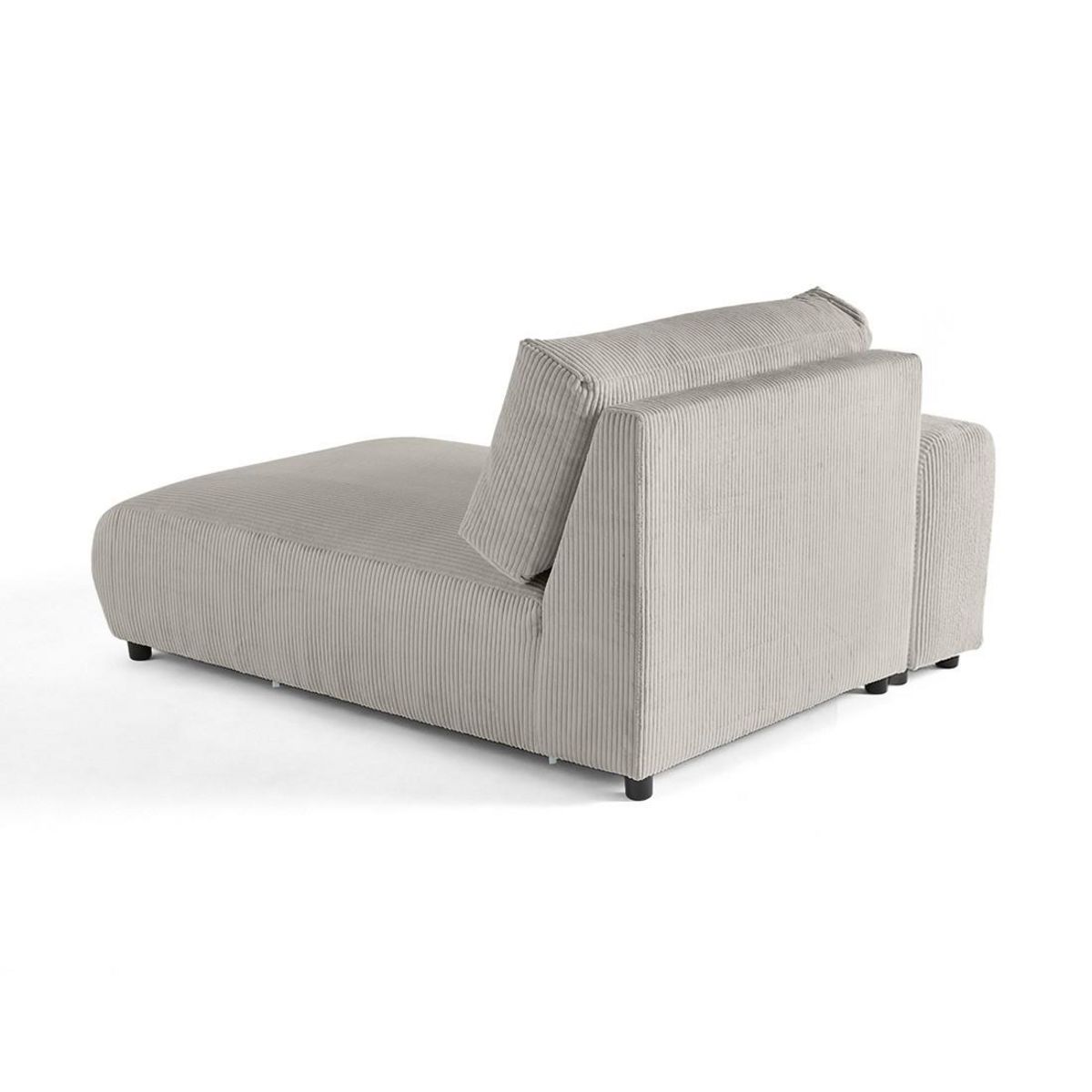 LISA DESIGN Garance - module d'assise méridienne gauche - en velours côtelé