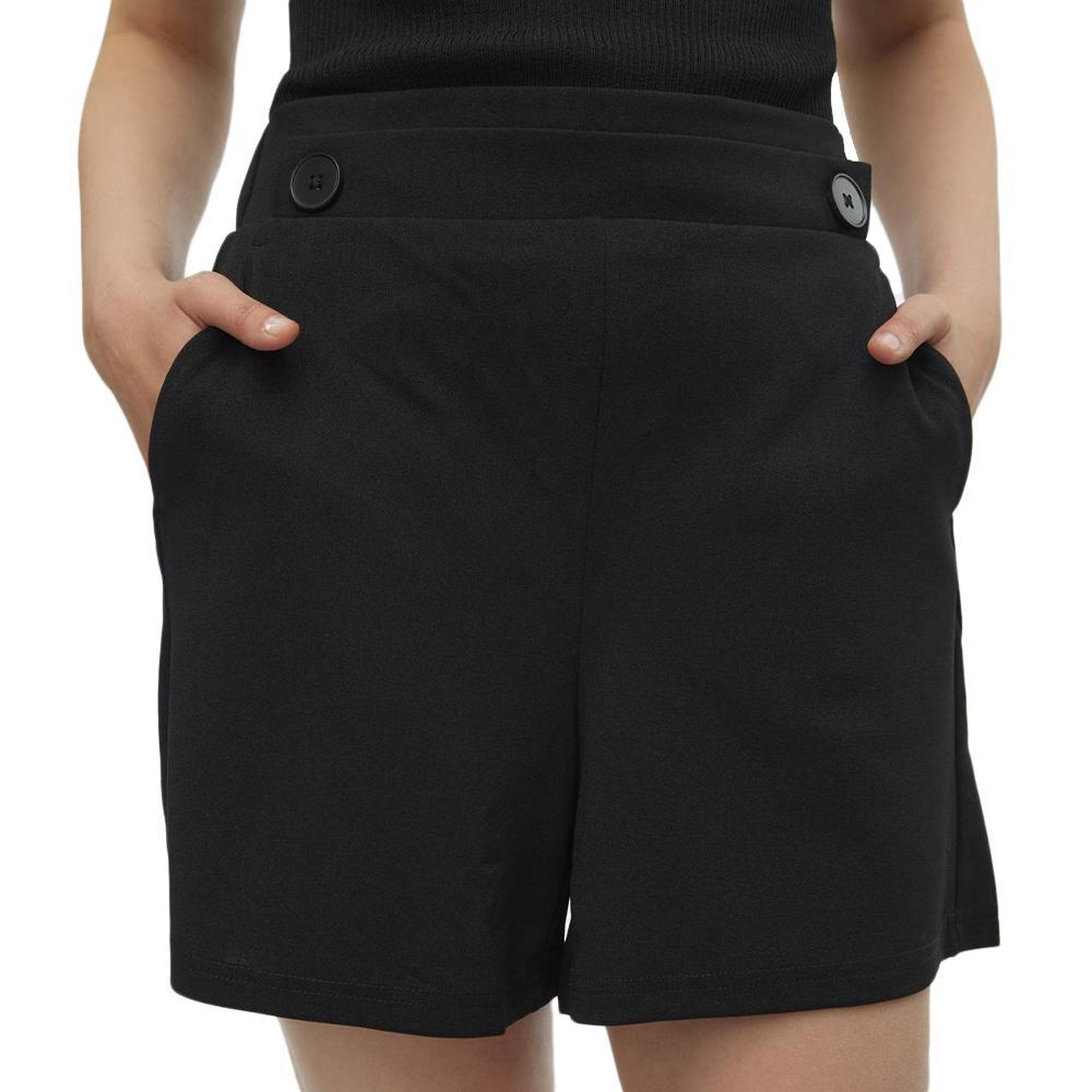 Vero Moda Short Noir Femme Vero Moda Liva. Coloris disponibles : Noir