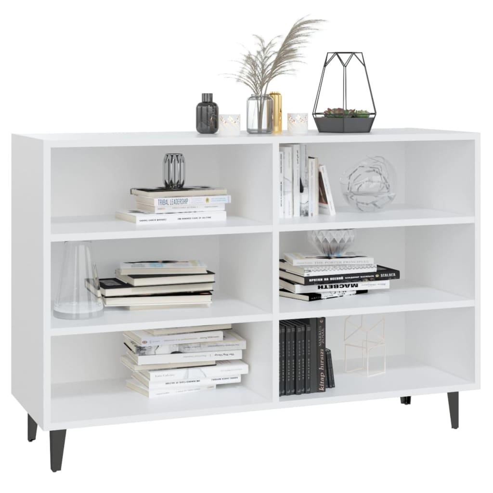 Voir la diapositive 3 : VIDAXL Buffet blanc 103,5x35x70 cm bois d'ingenierie