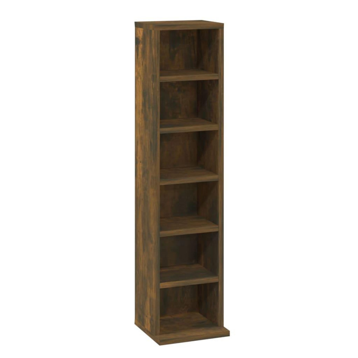 VIDAXL Armoire a CD Chene fume 21x20x88 cm Bois d'ingenierie