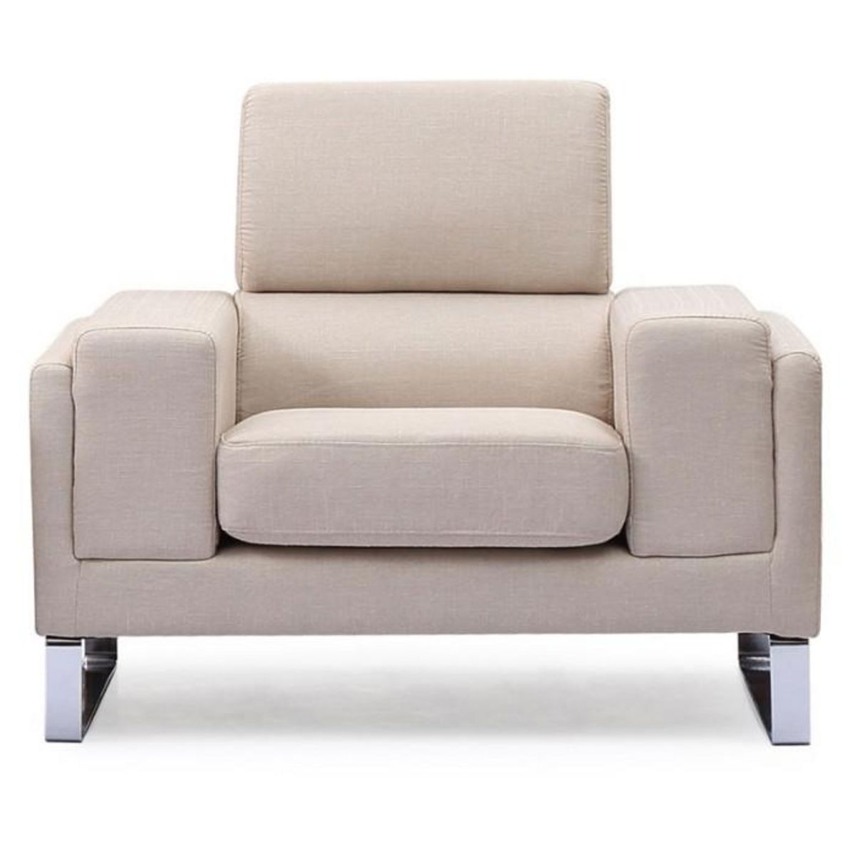 Paris Prix Fauteuil en Tissu  Ezekiel  104cm Beige