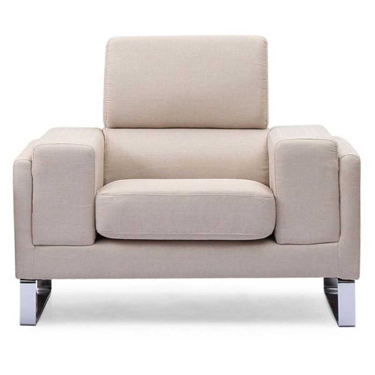 Paris Prix Fauteuil en Tissu  Ezekiel  104cm Beige