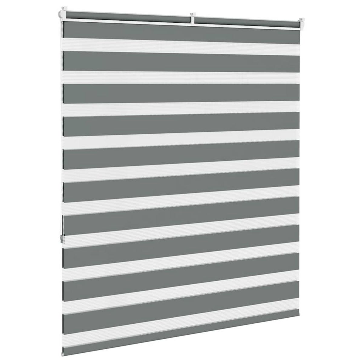 VIDAXL Store zebre gris fonce largeur du tissu 115,9 cm polyester
