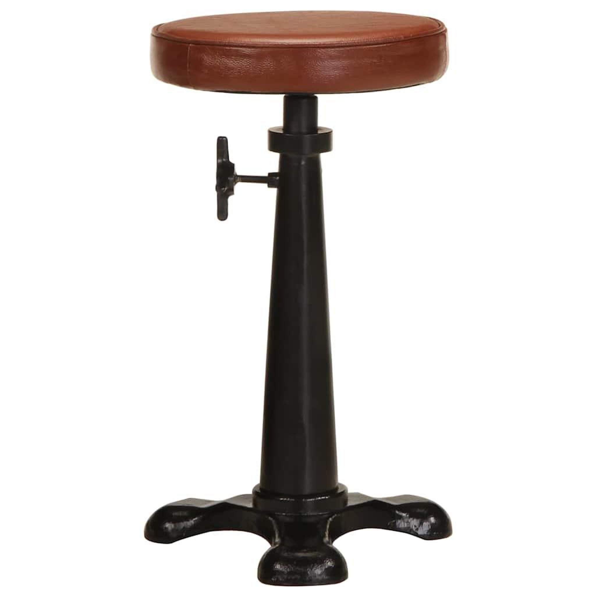 Voir la diapositive 6 : VIDAXL Tabourets de bar lot de 2 marron cuir veritable et fonte