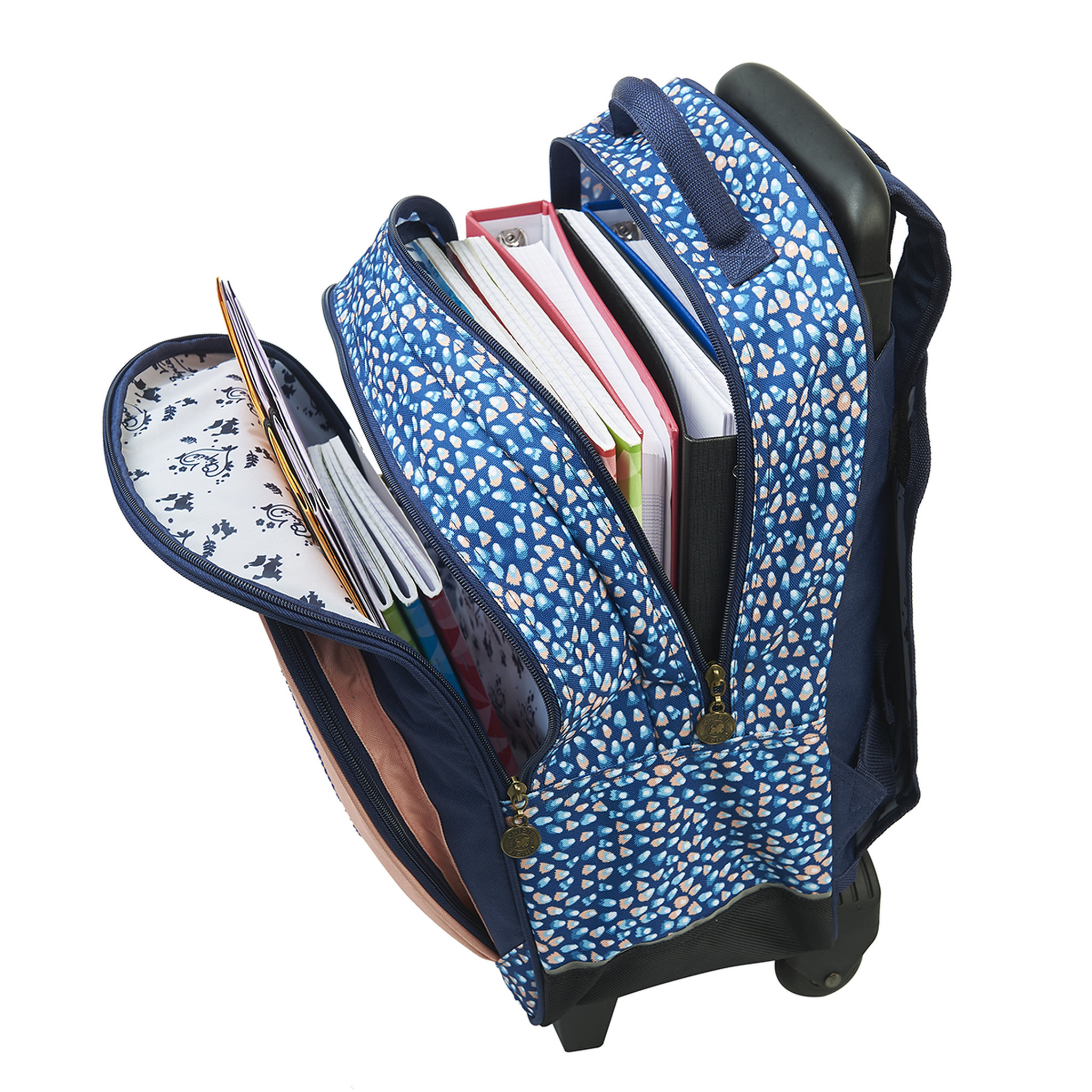 Voir la diapositive 6 : CHIPIE Sac à dos à roulettes rose et bleu