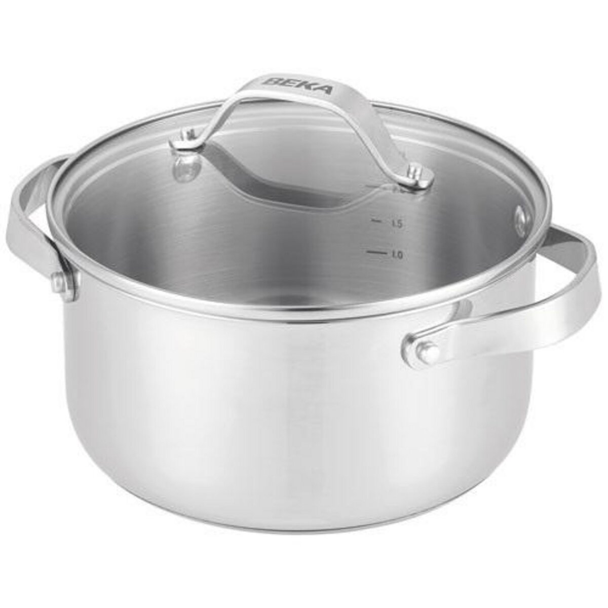 Beka Faitout inox 24cm avec couvercle en verre - 101034