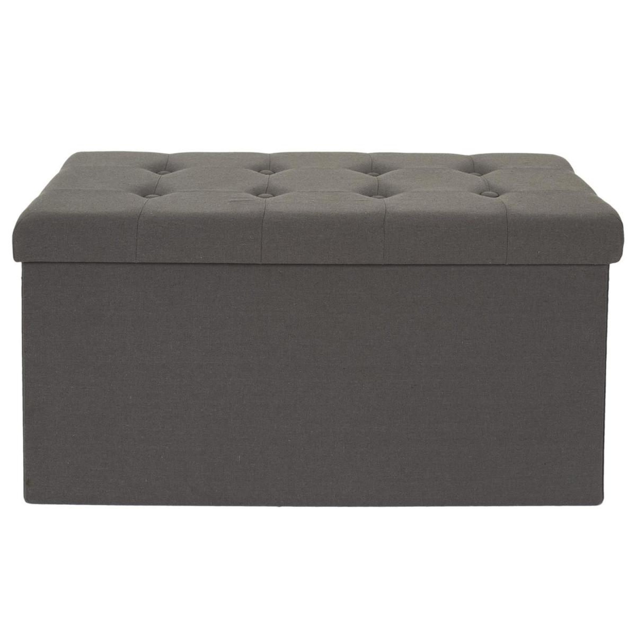Voir la diapositive 2 : The Home Deco Factory Banc pliable & coffre  eleonor  76cm gris