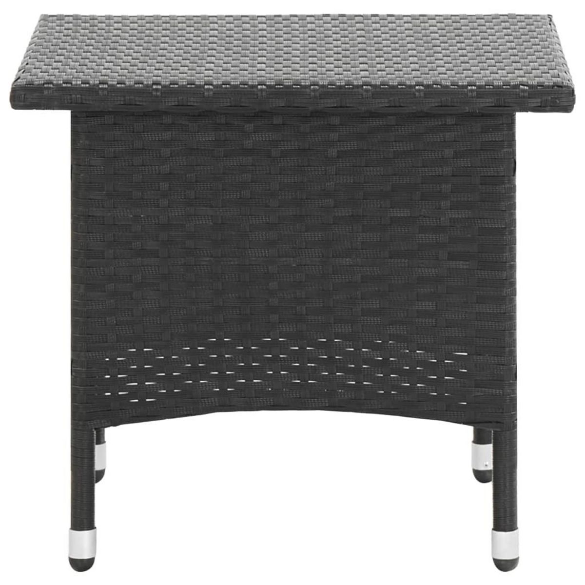 VIDAXL Table a the Noir 50x50x47 cm Resine tressee