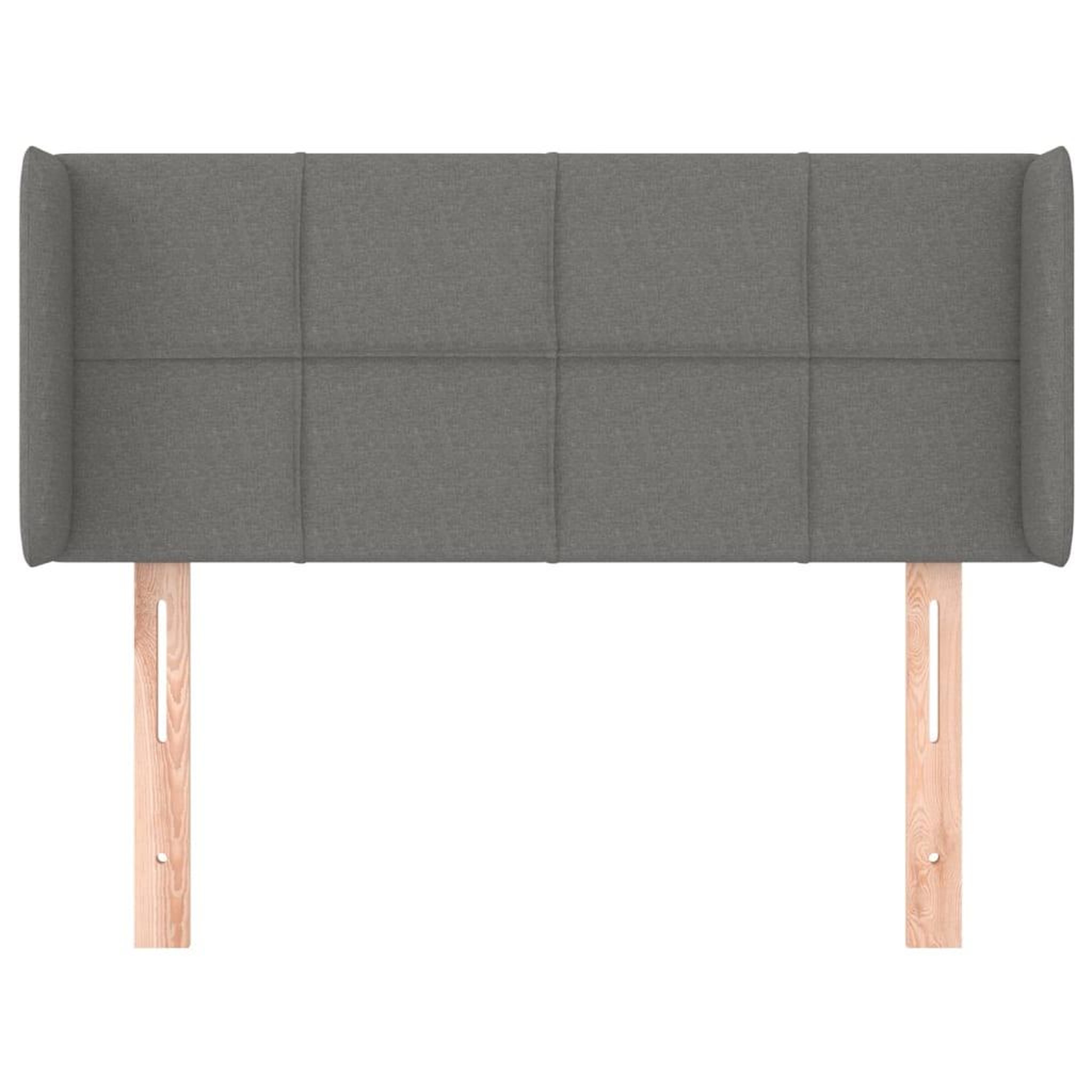 Voir la diapositive 3 : VIDAXL Tete de lit avec oreilles Gris fonce 93x16x78/88 cm Tissu