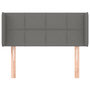 Voir la diapositive 3 : VIDAXL Tete de lit avec oreilles Gris fonce 93x16x78/88 cm Tissu