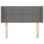 Voir la diapositive 3 : VIDAXL Tete de lit avec oreilles Gris fonce 93x16x78/88 cm Tissu