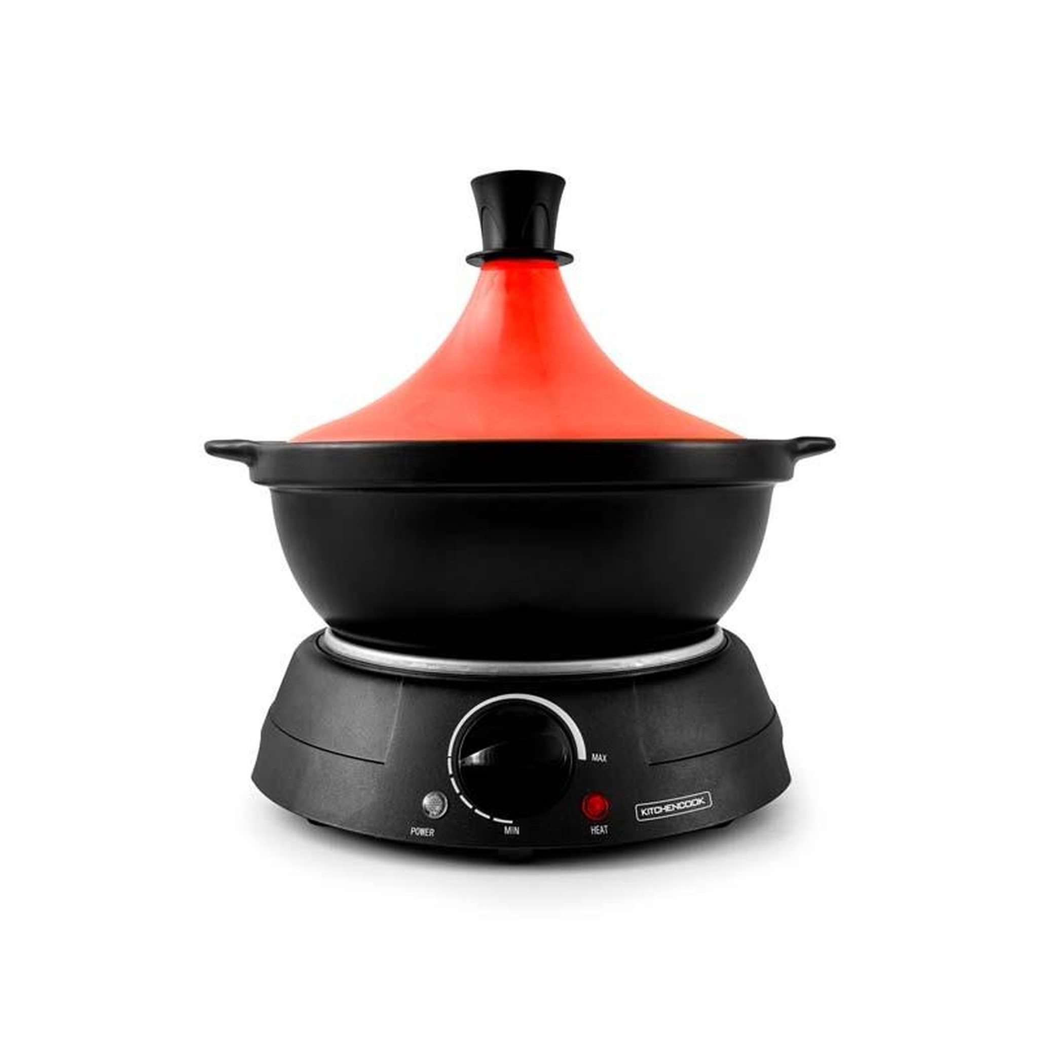 Voir la diapositive 1 : KITCHENCOOK Tajine électrique Avec Pot En Terre Cuite Kjine_3 Rouge Kitchencook