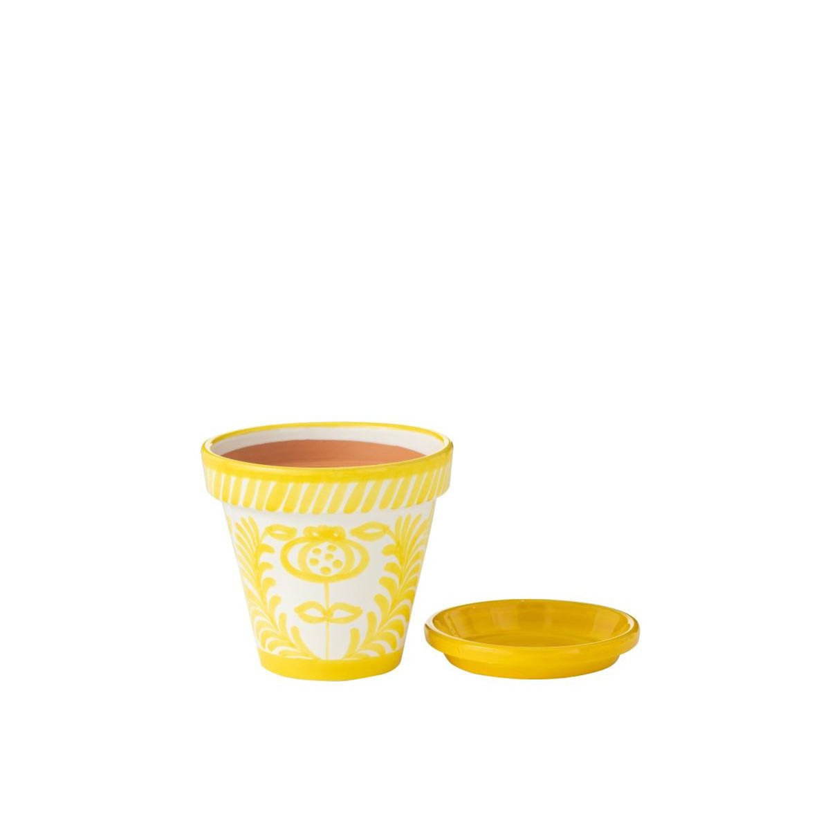 Paris Prix Pot Avec Soucoupe en Céramique  Granada  27cm Jaune