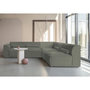 Voir la diapositive 3 : BEST MOBILIER Felix - canapé modulable d'angle droit 5 places en tissu texturé