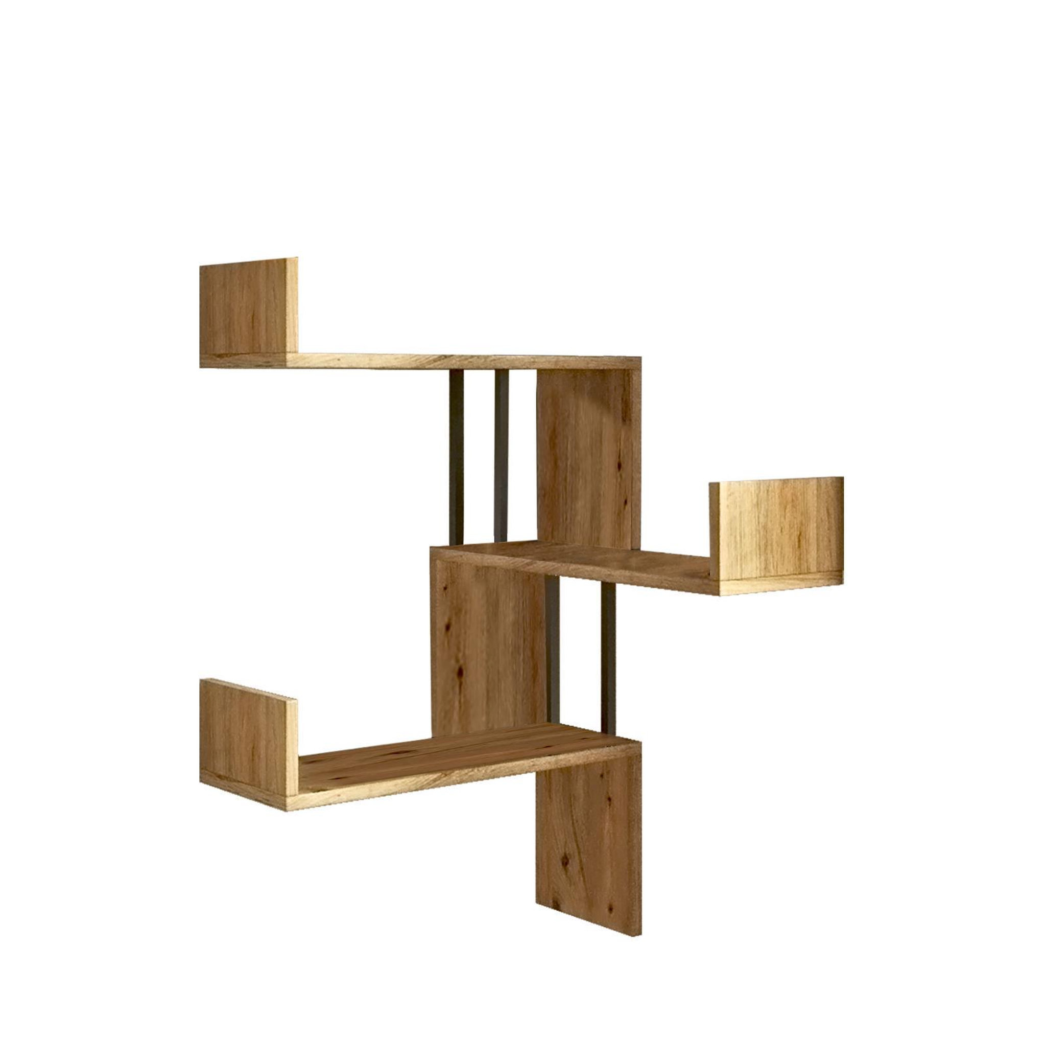 Habitat et Jardin Étagère murale en bois  vg17  - 60 x 60 x 109 cm - pin atlantique
