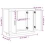 Voir la diapositive 6 : VIDAXL Buffet Sonoma gris 92x35x75 cm Bois d'ingenierie