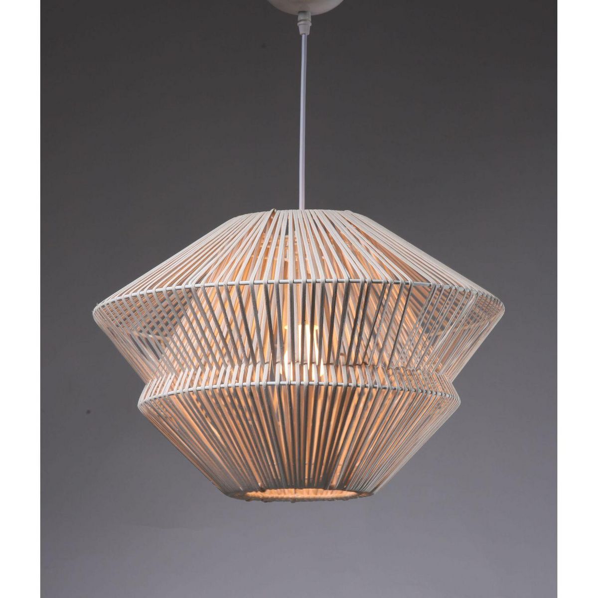 ATMOSPHERA Suspension en rotin évasée Jane - Diam. 45 cm