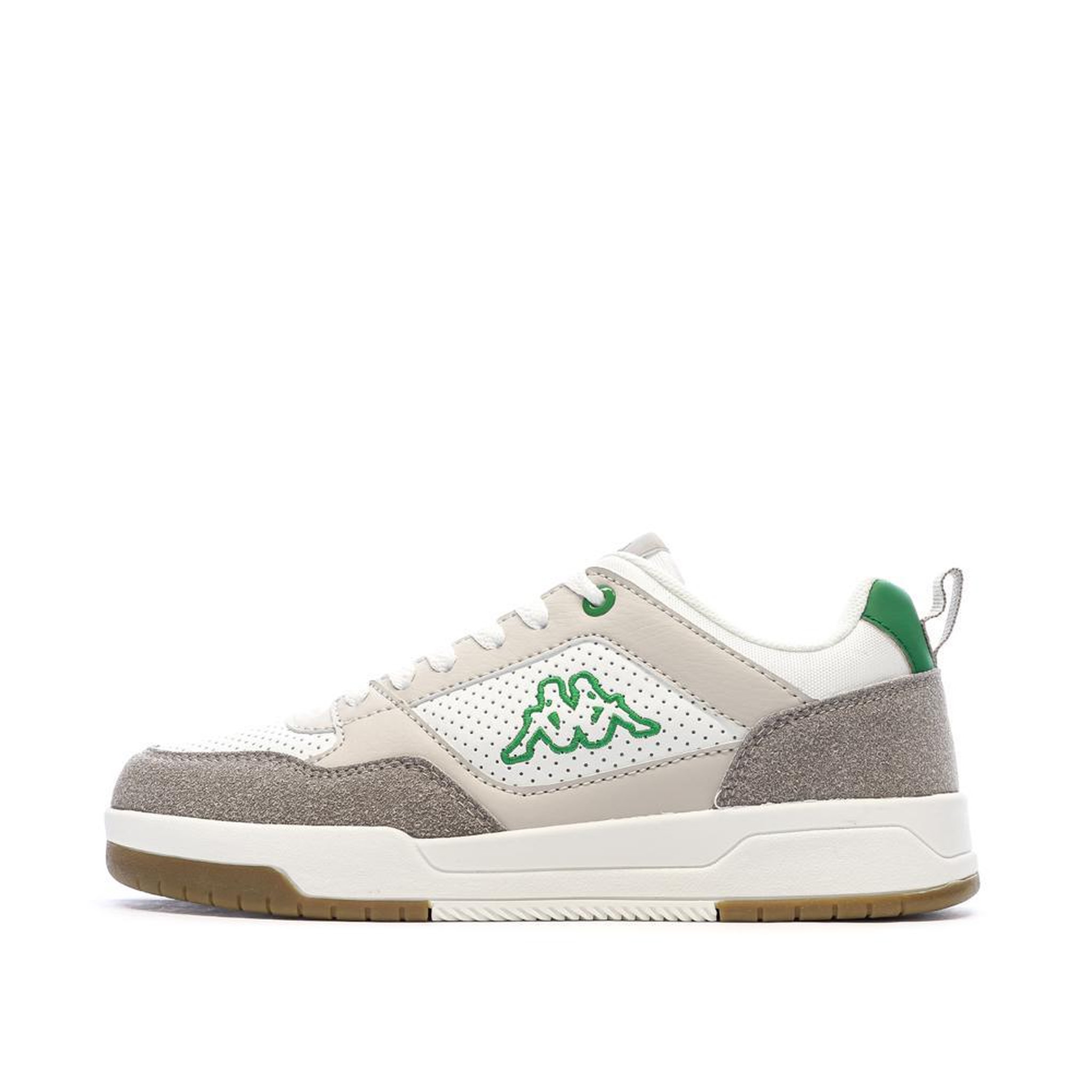 Voir la diapositive 1 : KAPPA Baskets Blanc/Vert Garçon Kappa Logo Manis