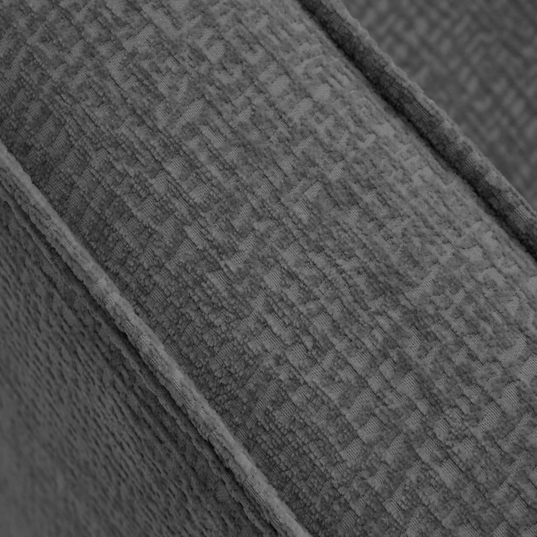 Voir la diapositive 6 : LISA DESIGN Jake - canapé panoramique d'angle gauche 7 places convertible avec coffre en tissu velours relief