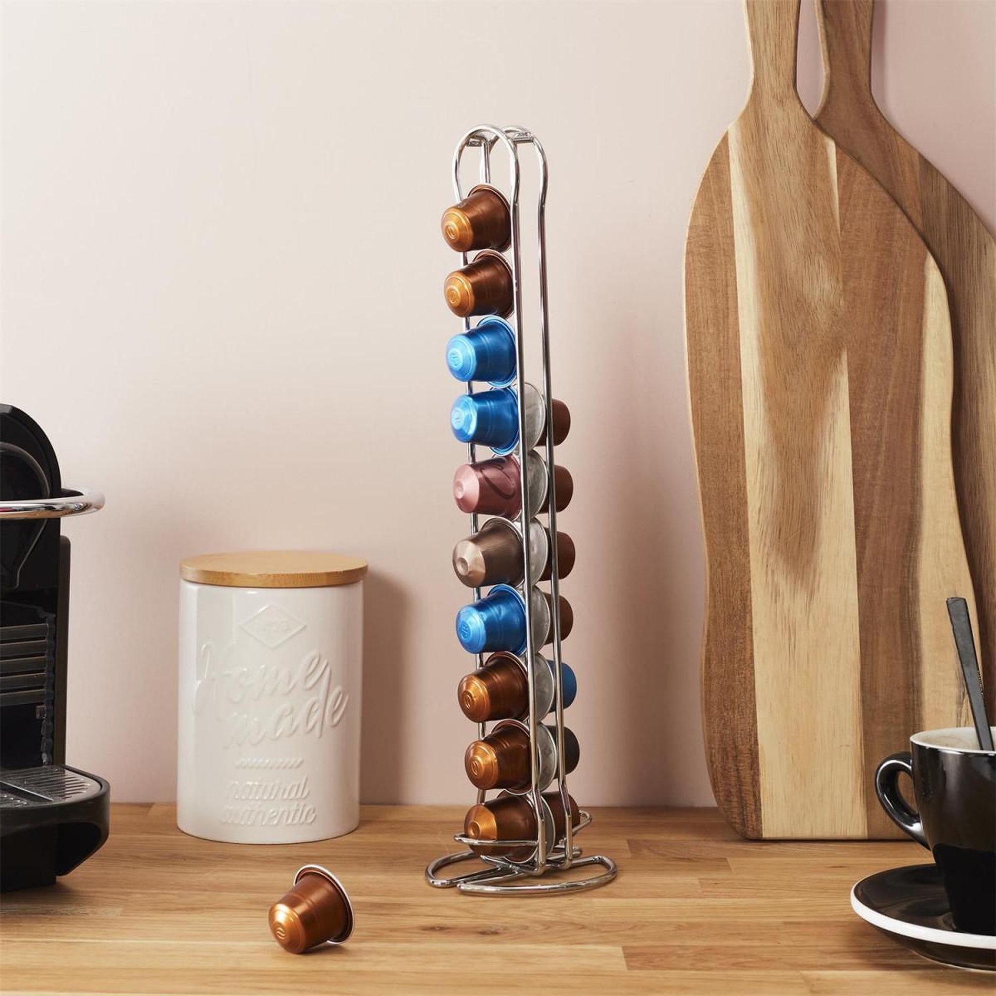 Voir la diapositive 3 : COOK CONCEPT Porte 20 Capsules Espresso  Dosette  37cm Gris