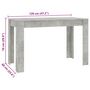 Voir la diapositive 6 : VIDAXL Table a manger Gris beton 120x60x76 cm Bois d'ingenierie