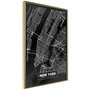 Voir la diapositive 1 : Paris Prix Affiche Murale Encadrée  City Map New York Dark