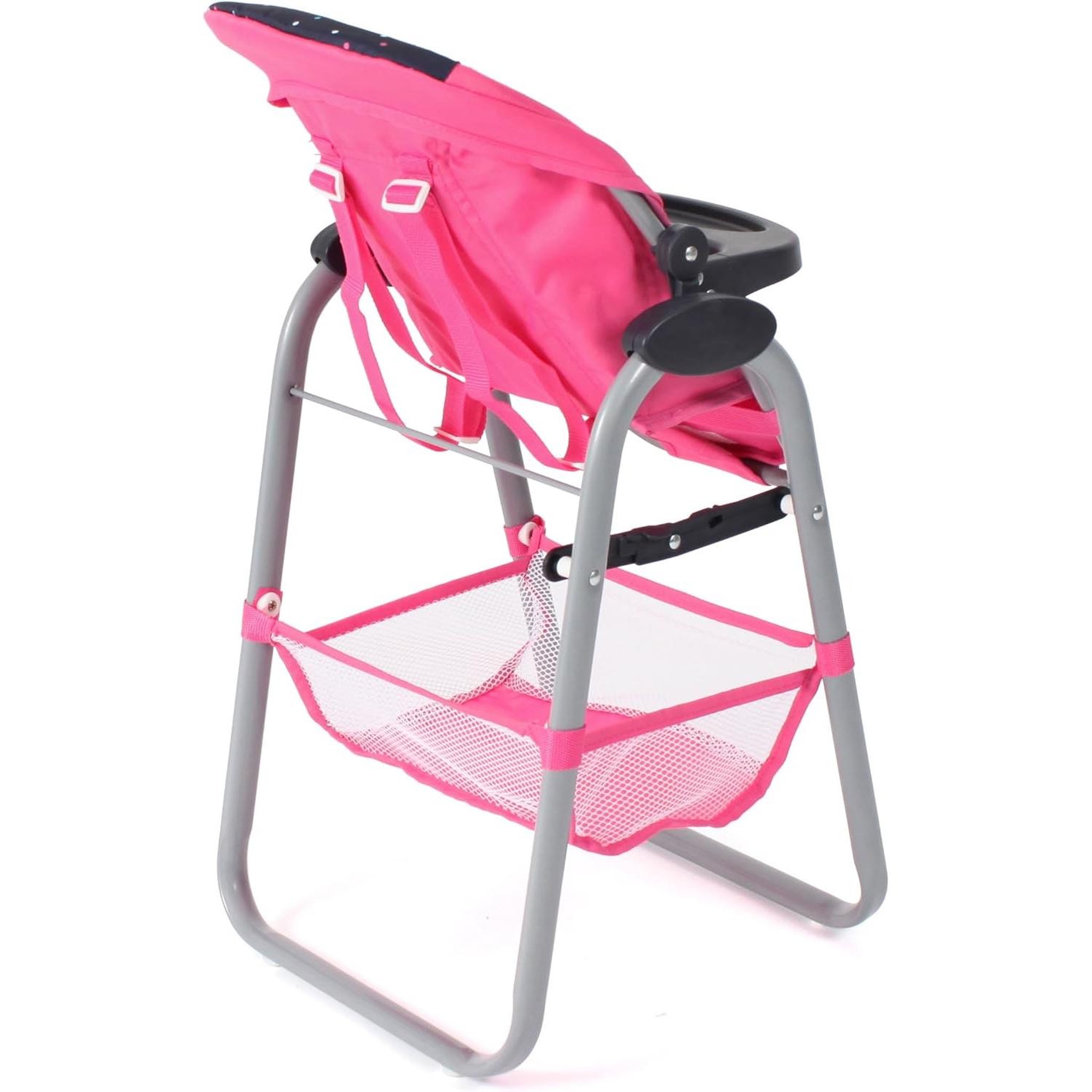 Voir la diapositive 4 : BAYER CHIC 2000 Chaise haute pour poupées Rose à pois
