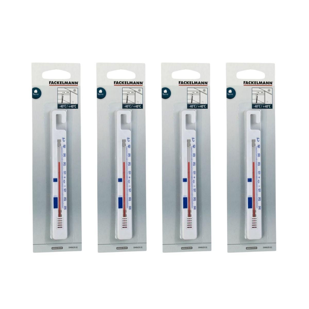 Fackelmann Lot de 4 thermomètres pour réfrigérateur/congélateur Fackelmann Tecno