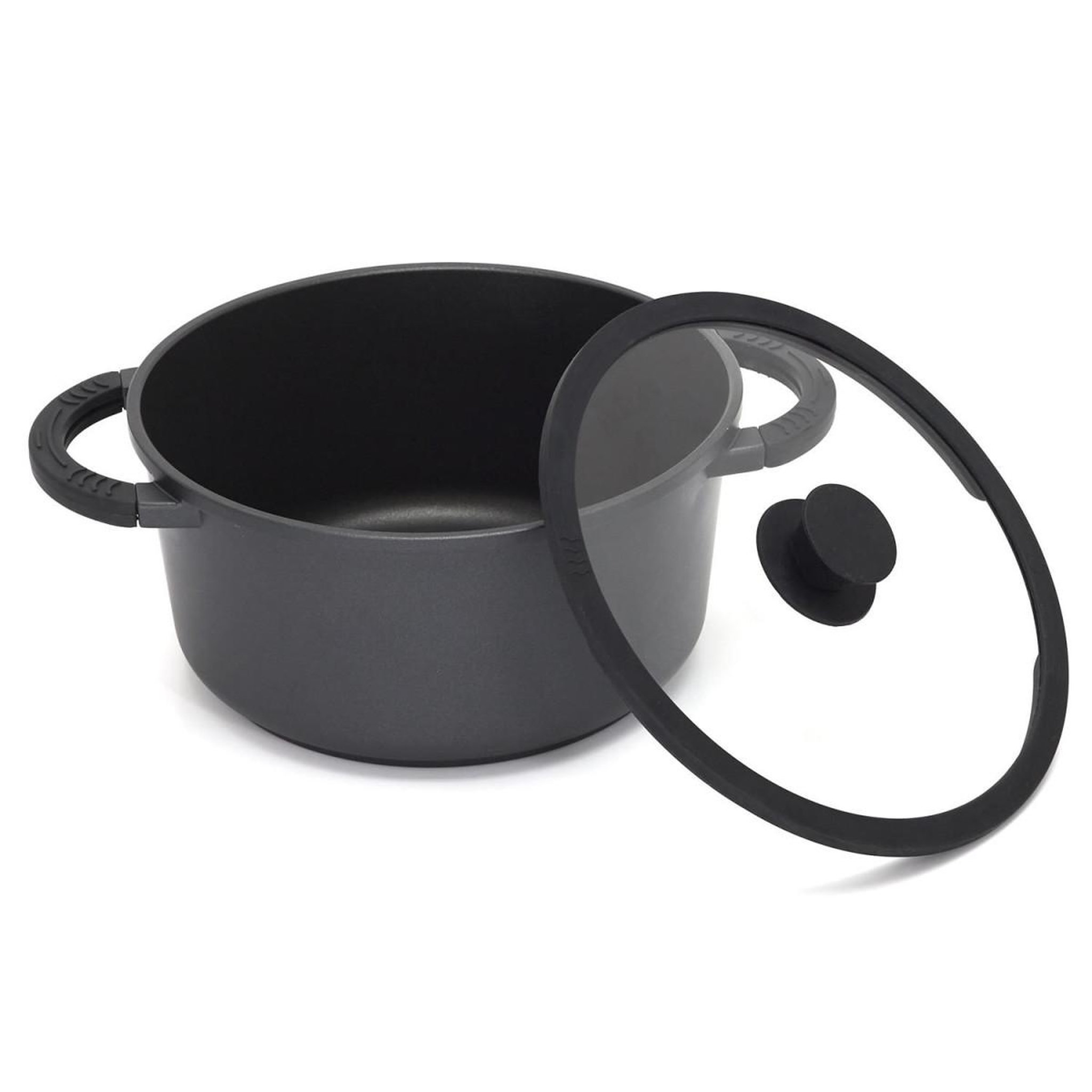 Voir la diapositive 2 : COOK CONCEPT Faitout aluminium  fonte  24cm noir