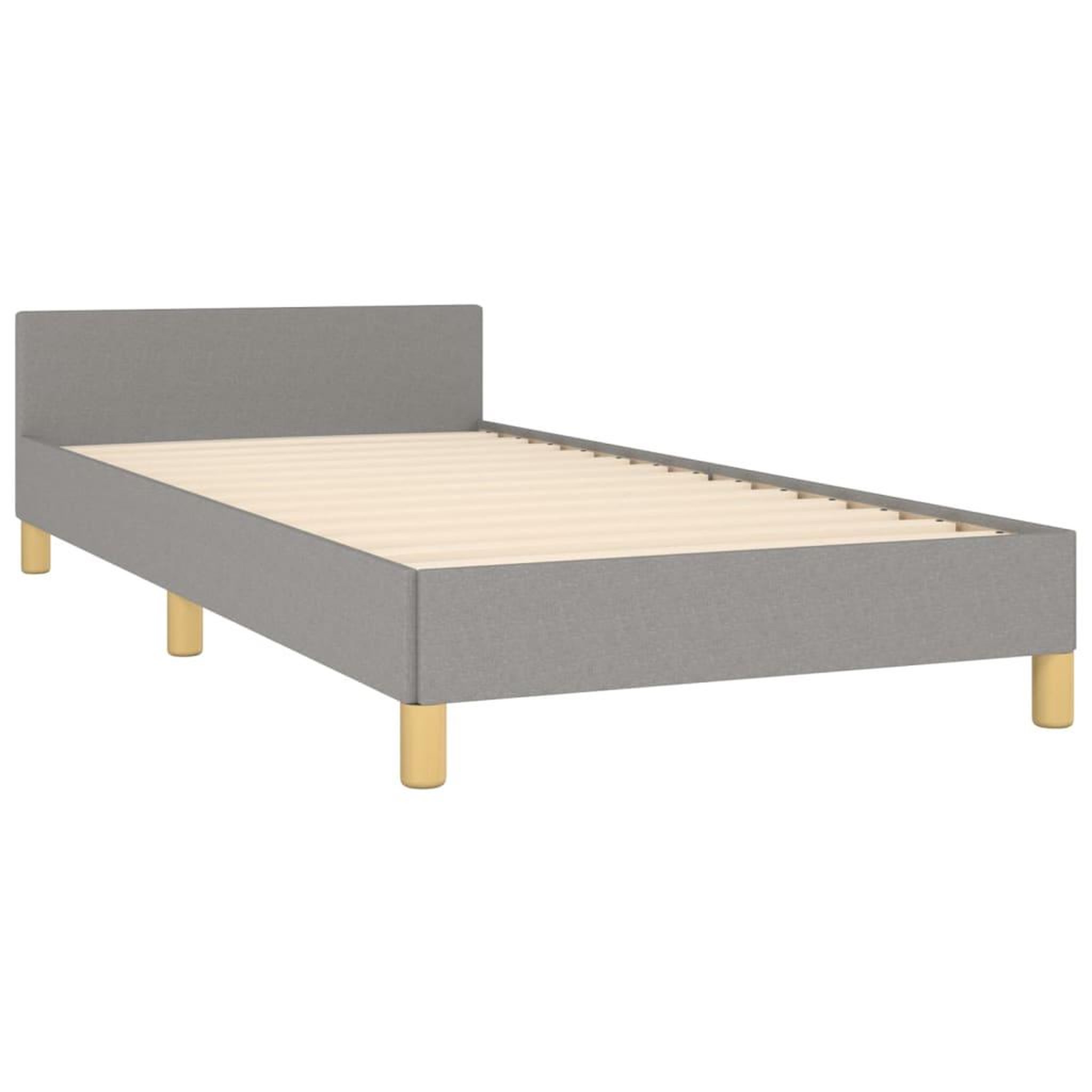 Voir la diapositive 4 : VIDAXL Cadre de lit sans matelas gris clair 80x200 cm tissu