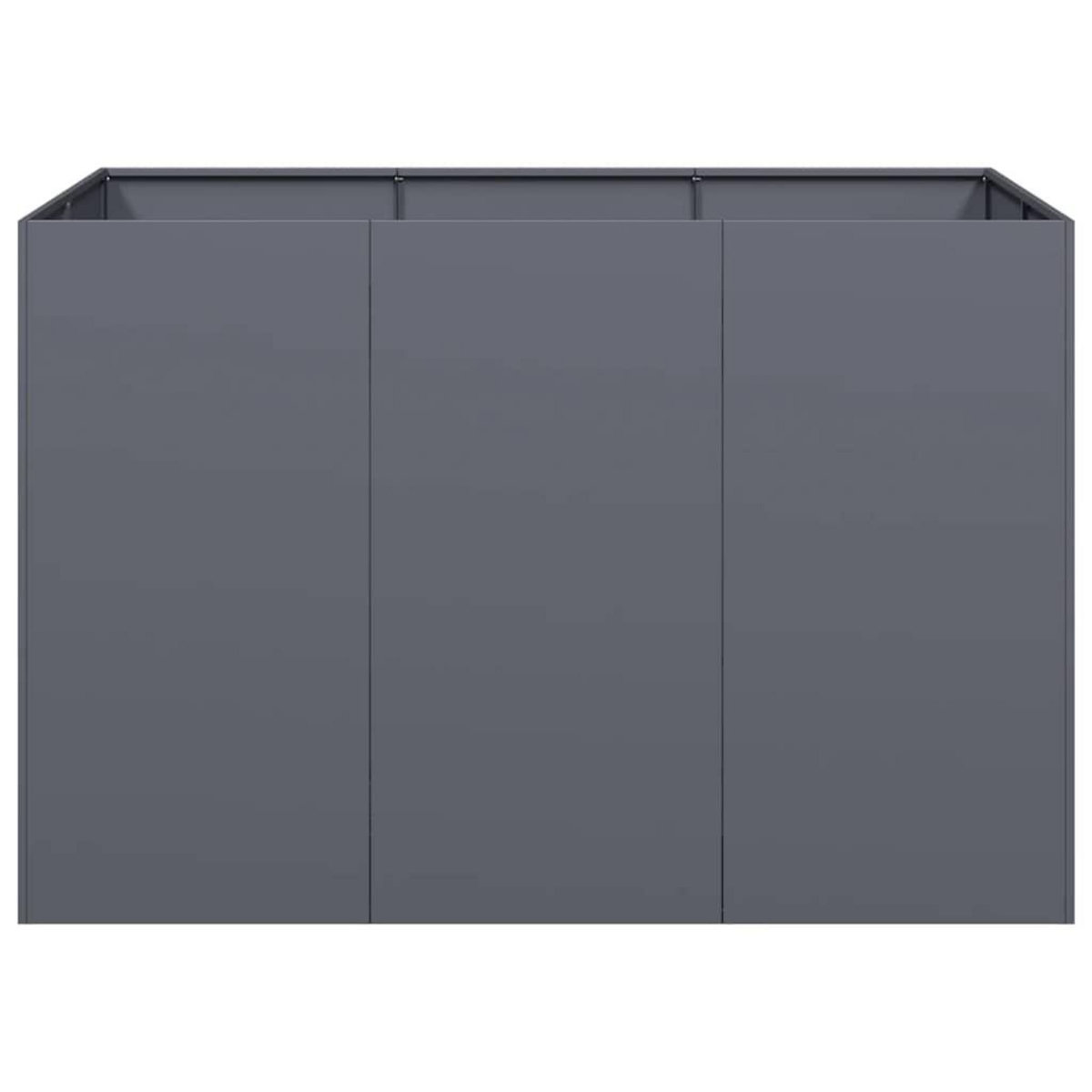 VIDAXL Jardiniere anthracite 120x80x80 cm acier