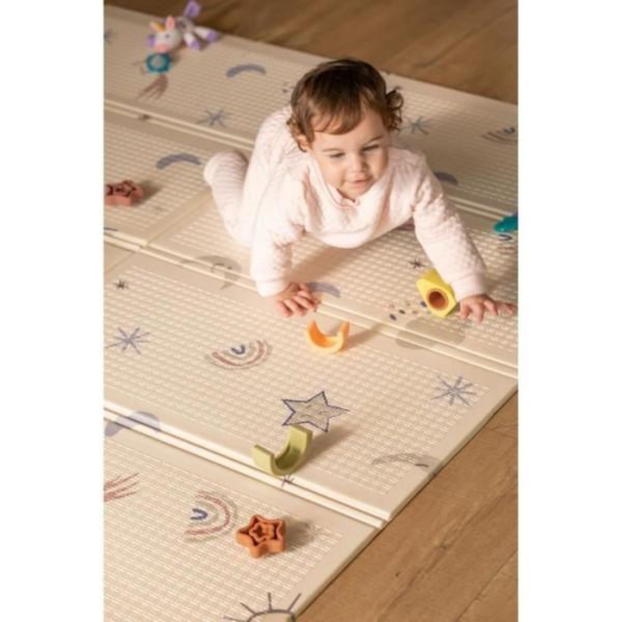 Voir la diapositive 5 : NUBY Tapis d'Éveil Réversible - NUBY - 200 x 150 x 1 cm - Arc-en-Ciel