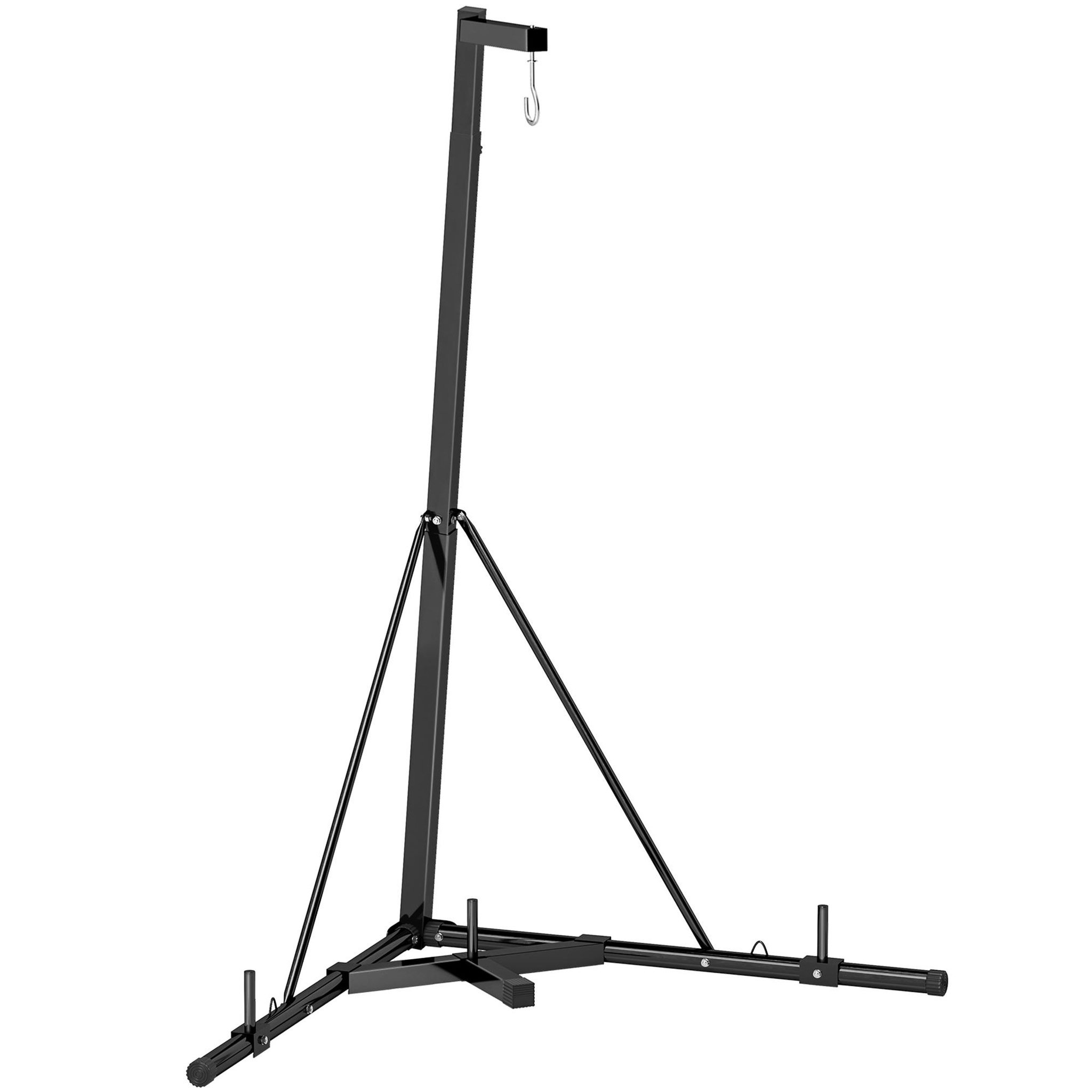 HOMCOM Support sac de frappe sur pied - hauteur réglable, pliable, à lester - charge max. 60 kg - acier noir