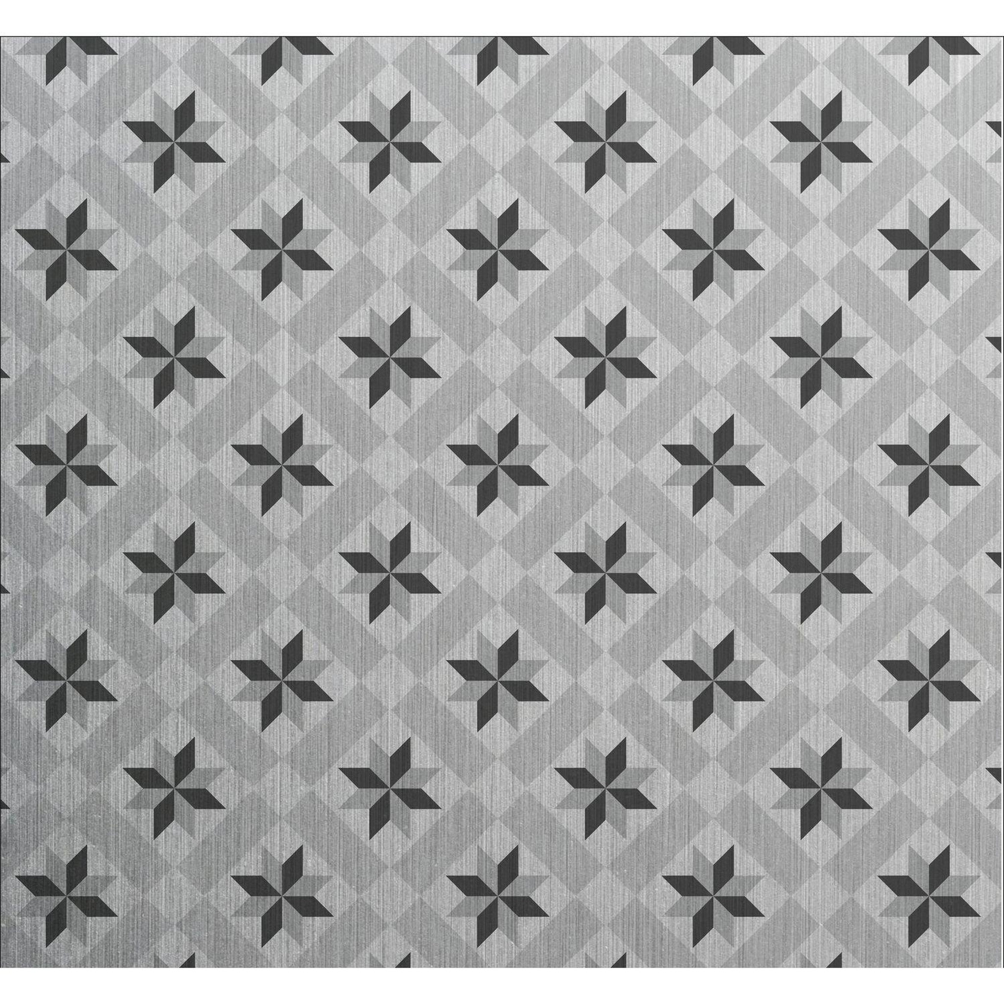 HABITABLE Crédence adhésive en aluminium carreaux - l. 20 x l. 20 cm - gris