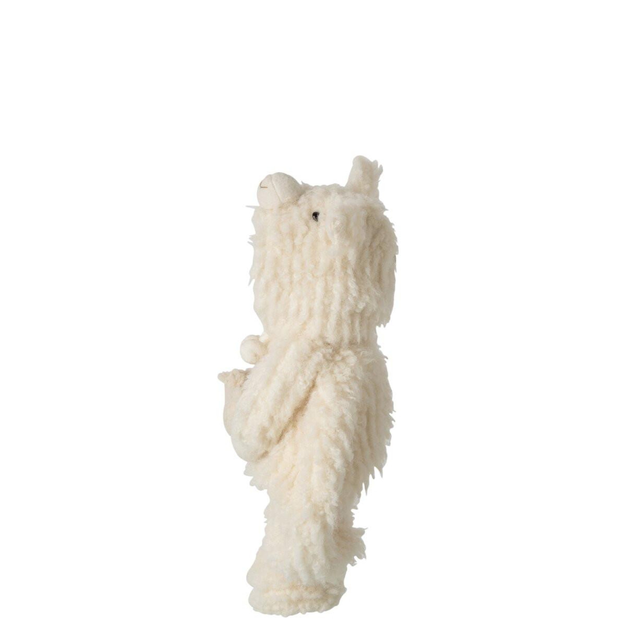 Voir la diapositive 2 : J-LINE Statuette enfant en mouton  laszlo  47cm blanc