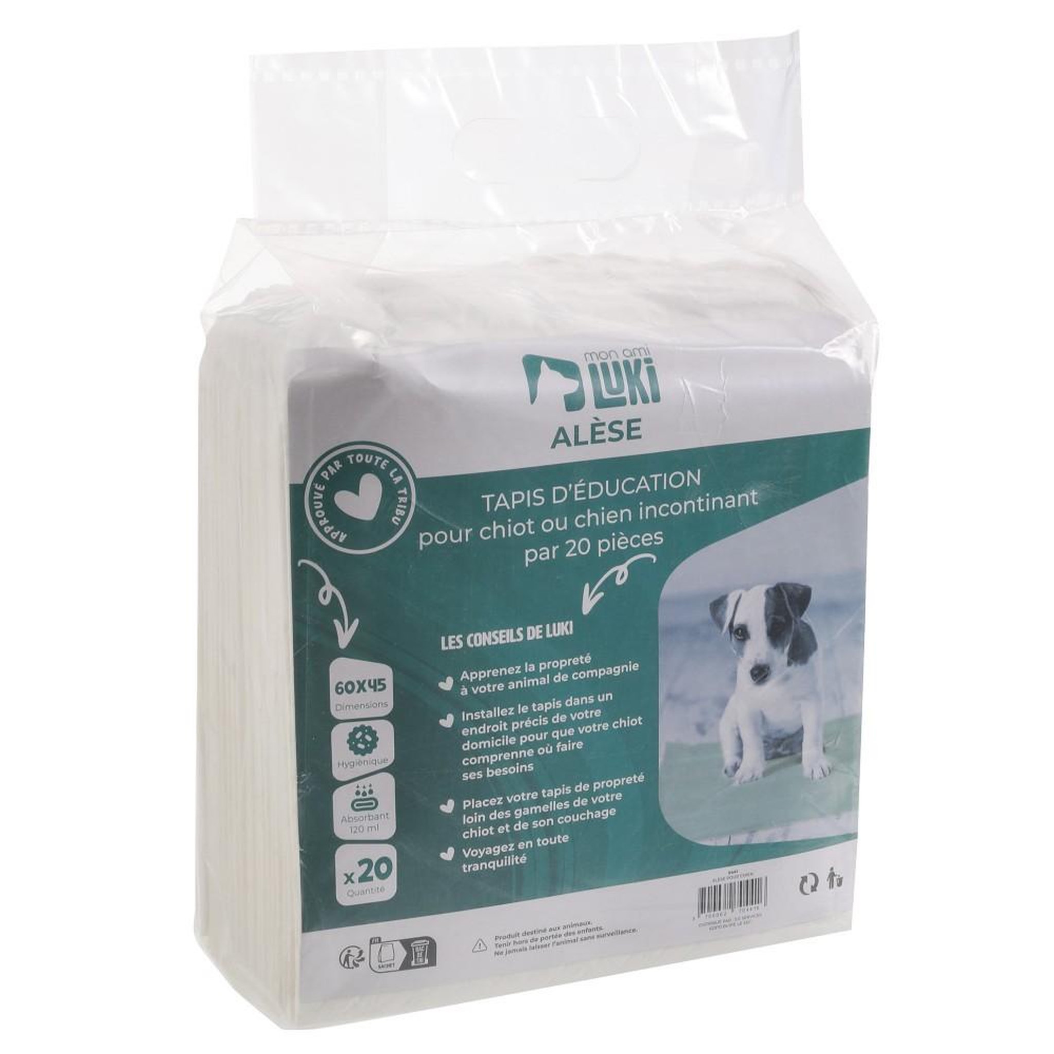 Voir la diapositive 1 : MON AMI LUKI Tapis d'education - tres absorbant pour chien et chat